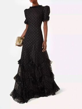 The Vampire’s Wife Wicked Witch Sky Rocket Matte Dot Tulle Runway Sample Gown